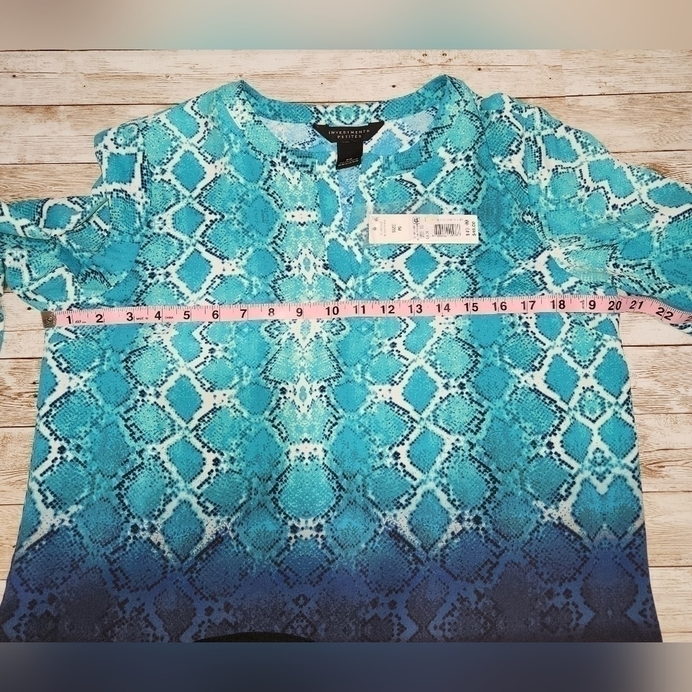 INVESTMENTS Python Pattern Blouse Petite Small Li… - image 4